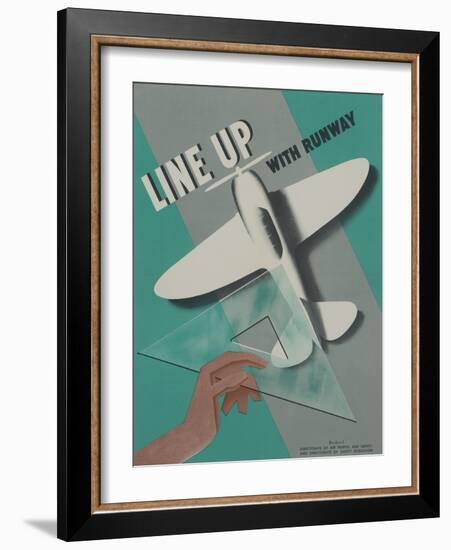 Line Up with Runway Safety Poster-null-Framed Giclee Print