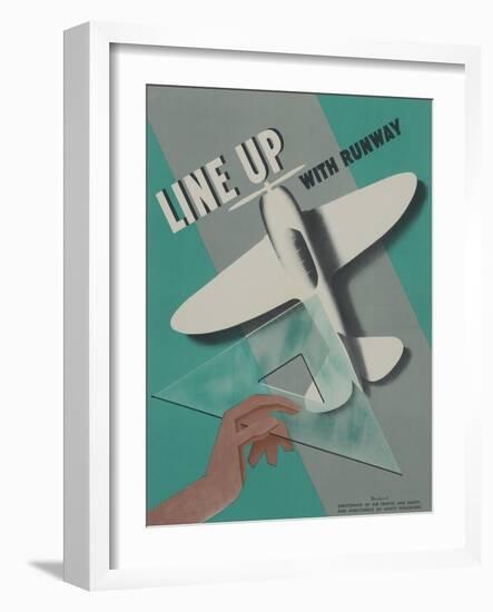 Line Up with Runway Safety Poster-null-Framed Giclee Print