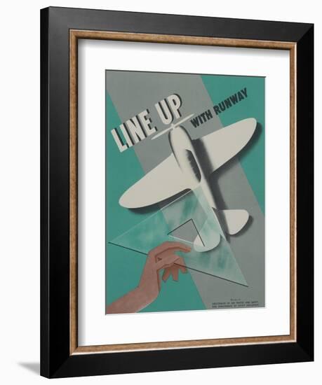 Line Up with Runway Safety Poster-null-Framed Giclee Print