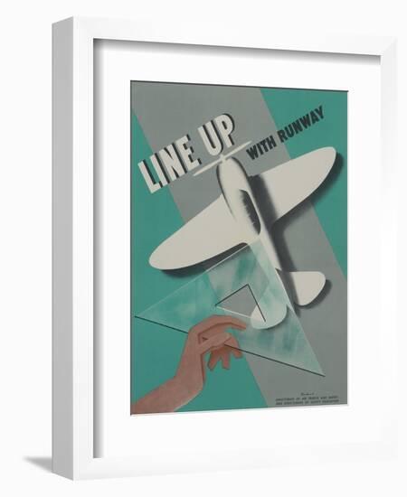 Line Up with Runway Safety Poster-null-Framed Giclee Print