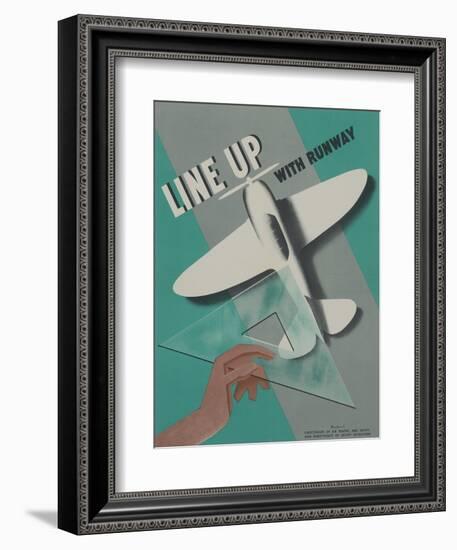 Line Up with Runway Safety Poster-null-Framed Giclee Print