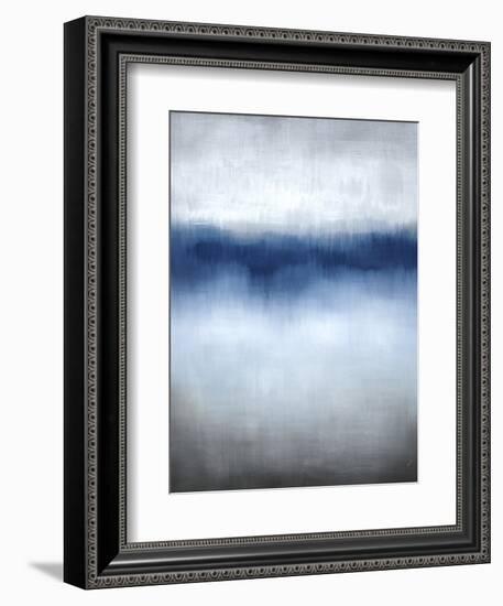 Linear Blue Horizon-Kari Taylor-Framed Premium Giclee Print