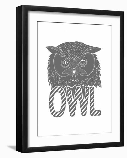 Linear - Owl-Myriam Tebbakha-Framed Giclee Print