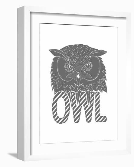 Linear - Owl-Myriam Tebbakha-Framed Giclee Print