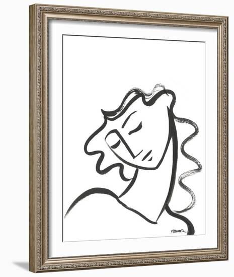 Linear Portrait - Contemplation-Marsha Hammel-Framed Giclee Print