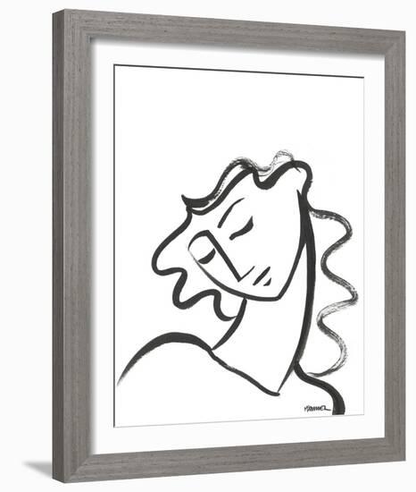 Linear Portrait - Contemplation-Marsha Hammel-Framed Giclee Print