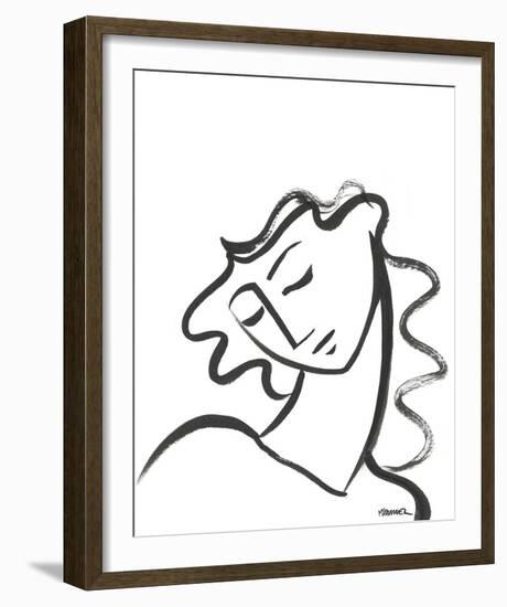 Linear Portrait - Contemplation-Marsha Hammel-Framed Giclee Print