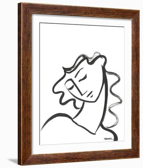 Linear Portrait - Contemplation-Marsha Hammel-Framed Giclee Print