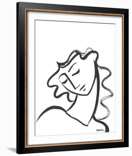 Linear Portrait - Contemplation-Marsha Hammel-Framed Giclee Print