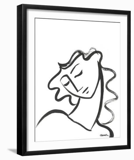 Linear Portrait - Contemplation-Marsha Hammel-Framed Giclee Print