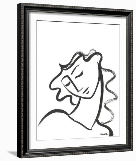 Linear Portrait - Contemplation-Marsha Hammel-Framed Giclee Print