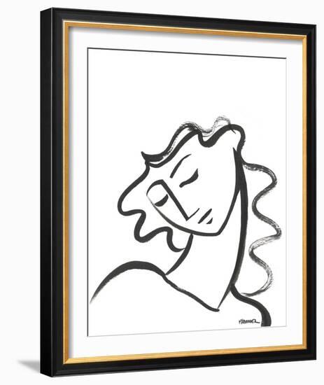 Linear Portrait - Contemplation-Marsha Hammel-Framed Giclee Print