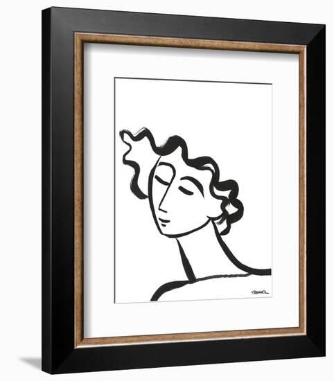 Linear Portrait - Daydreams-Marsha Hammel-Framed Art Print