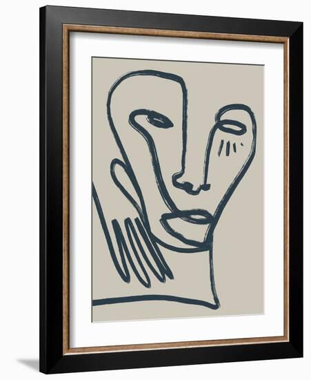 Linear Portrait - Glance-Chloe Watts-Framed Giclee Print