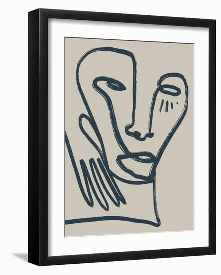 Linear Portrait - Glance-Chloe Watts-Framed Giclee Print