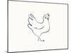 Linear Sketch - Chicken-Clara Wells-Mounted Giclee Print