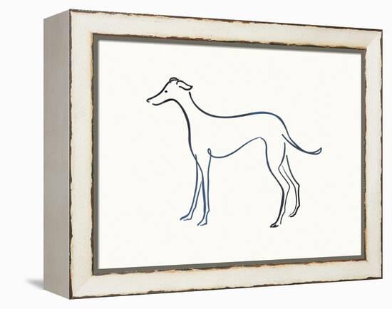 Linear Sketch - Dog-Clara Wells-Framed Stretched Canvas
