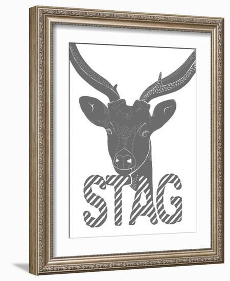 Linear - Stag-Myriam Tebbakha-Framed Giclee Print