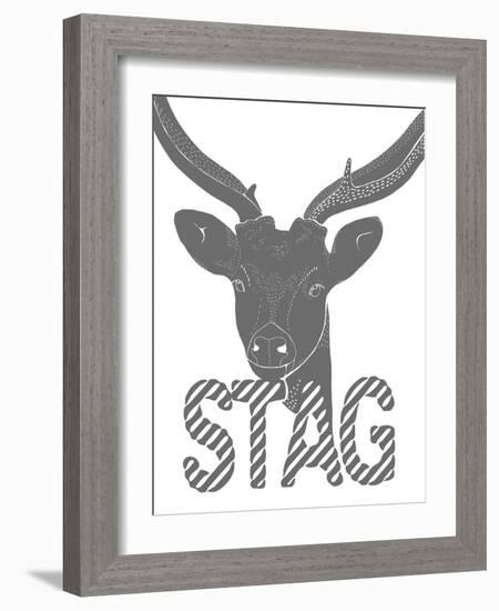 Linear - Stag-Myriam Tebbakha-Framed Giclee Print