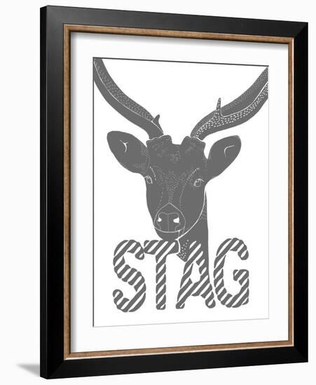 Linear - Stag-Myriam Tebbakha-Framed Giclee Print