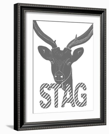 Linear - Stag-Myriam Tebbakha-Framed Giclee Print