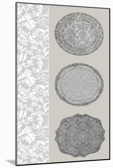 Linear Tableware I-Erica J. Vess-Mounted Art Print