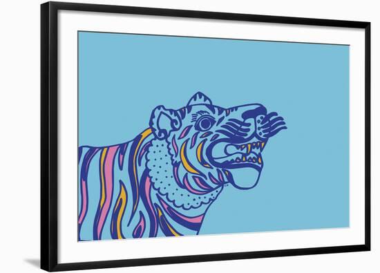 Linear Tiger-null-Framed Giclee Print