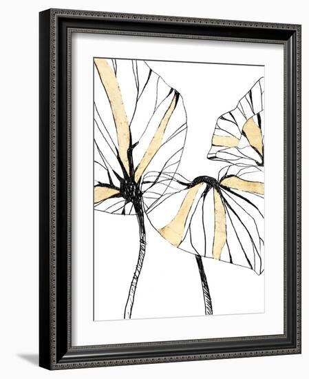 Linear Tropics with Gold I-June Vess-Framed Art Print