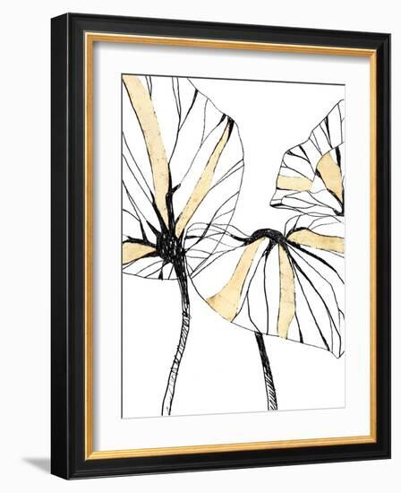 Linear Tropics with Gold I-June Vess-Framed Art Print