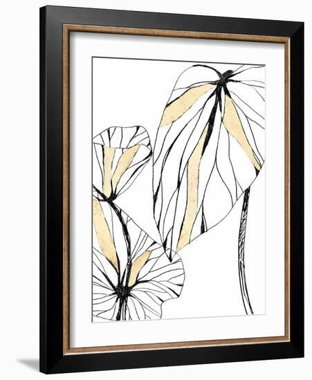 Linear Tropics with Gold II-June Vess-Framed Art Print