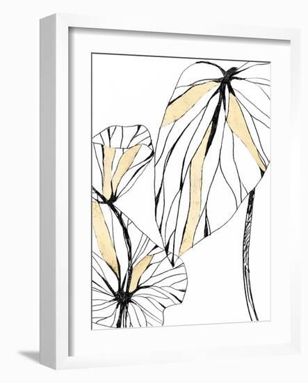 Linear Tropics with Gold II-June Vess-Framed Art Print