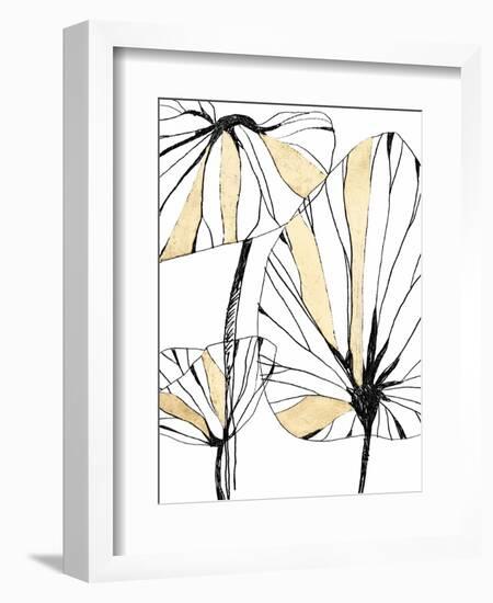 Linear Tropics with Gold IV-June Vess-Framed Art Print