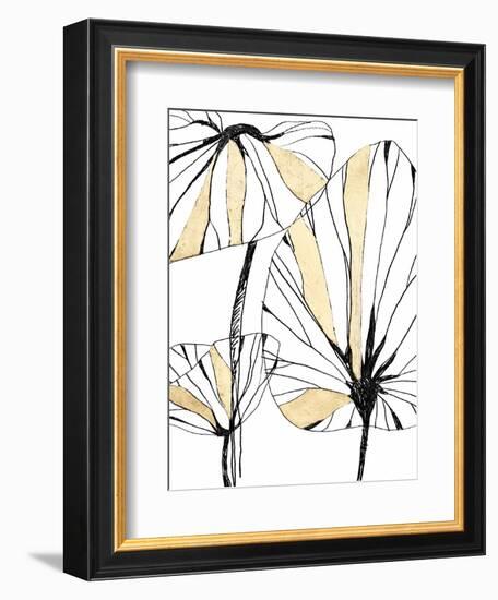 Linear Tropics with Gold IV-June Vess-Framed Art Print