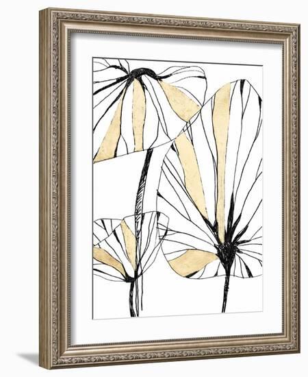 Linear Tropics with Gold IV-June Vess-Framed Art Print