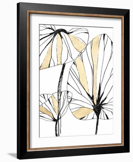 Linear Tropics with Gold IV-June Vess-Framed Art Print