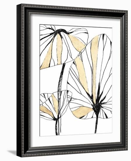 Linear Tropics with Gold IV-June Vess-Framed Art Print