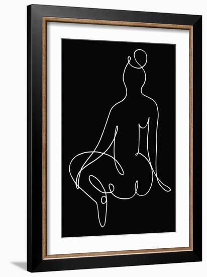 lineart_nude black pica_002_Black-1x Studio II-Framed Giclee Print