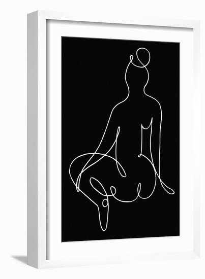 lineart_nude black pica_002_Black-1x Studio II-Framed Giclee Print