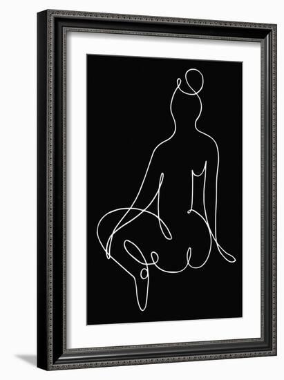 lineart_nude black pica_002_Black-1x Studio II-Framed Giclee Print