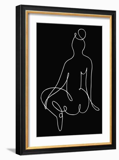 lineart_nude black pica_002_Black-1x Studio II-Framed Giclee Print