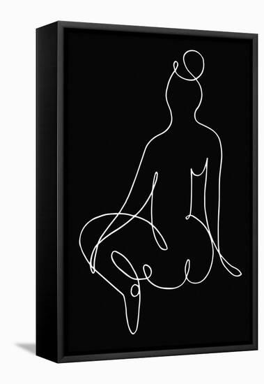 lineart_nude black pica_002_Black-1x Studio II-Framed Premier Image Canvas