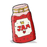 Cartoon Jar of Jam-lineartestpilot-Art Print