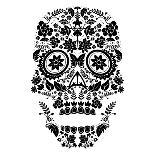 Day of the Dead Sugar Skull Design-lineartestpilot-Framed Art Print