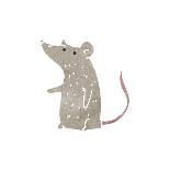 Retro Cartoon Little Mouse-lineartestpilot-Art Print