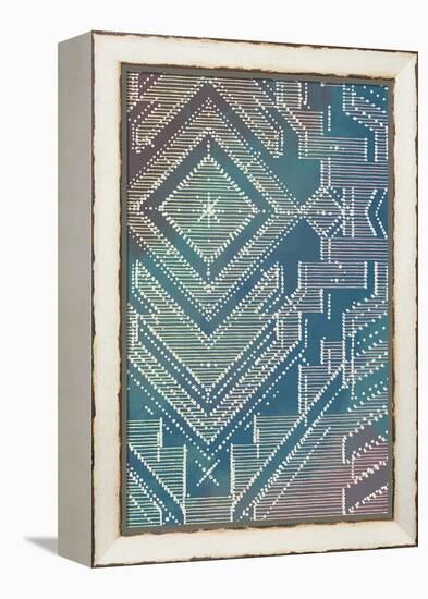 Lined Batik Pattern I-null-Framed Stretched Canvas