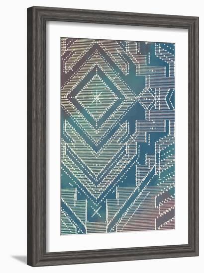 Lined Batik Pattern I-null-Framed Art Print