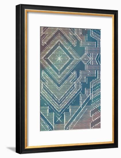 Lined Batik Pattern I-null-Framed Art Print