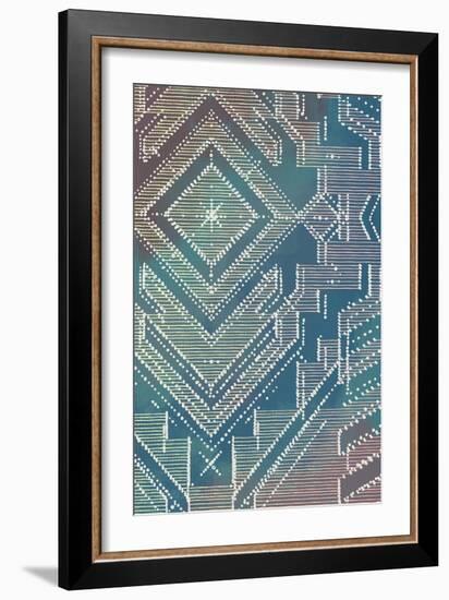 Lined Batik Pattern I-null-Framed Art Print