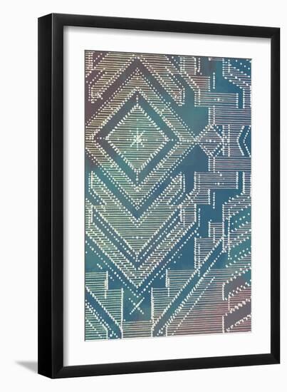 Lined Batik Pattern I-null-Framed Art Print