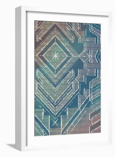 Lined Batik Pattern I-null-Framed Art Print